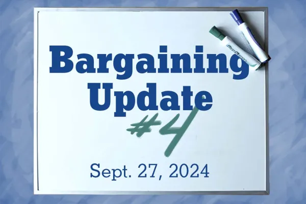 Bargaining Update number 4, September 27, 2024.